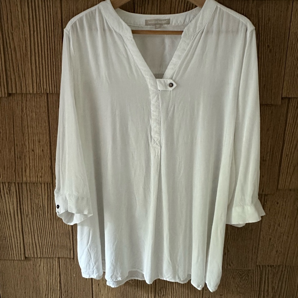 Woman Within White Blouse